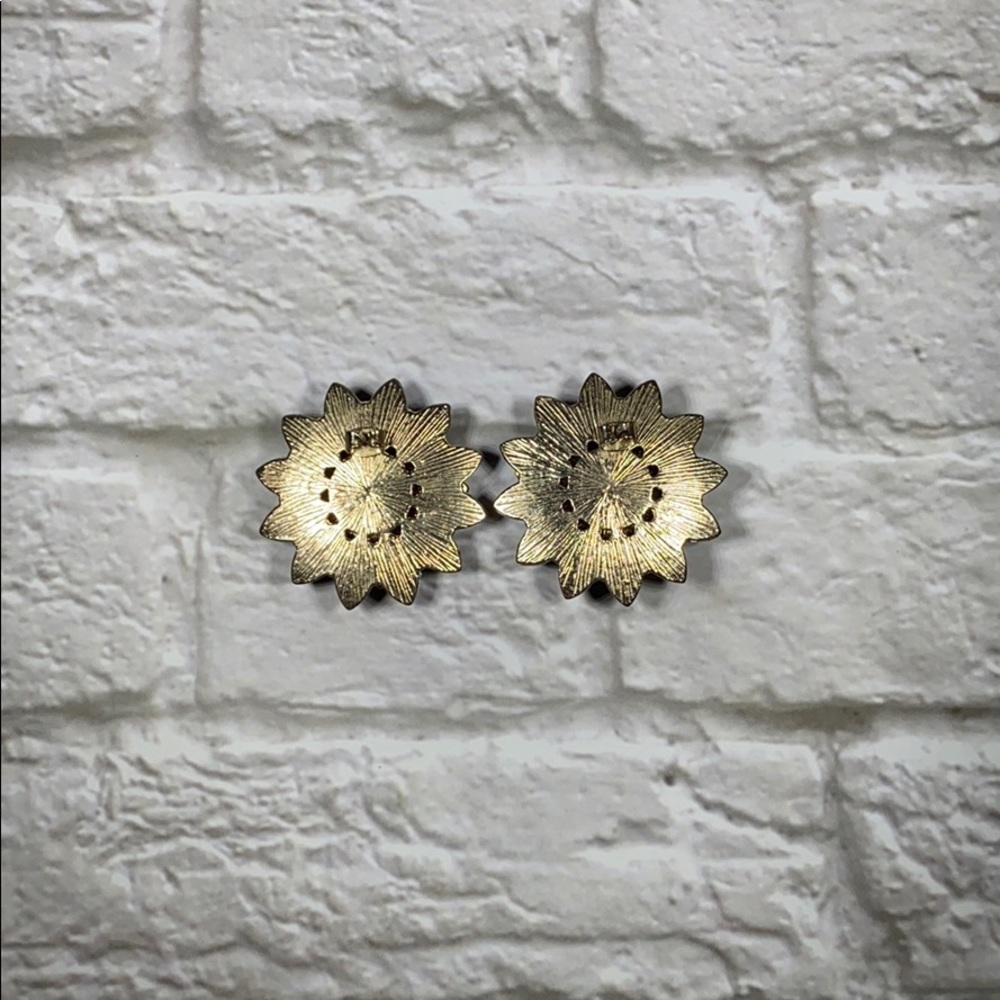 H&M Dark Blue Flower Earrings - Picture 4 of 4